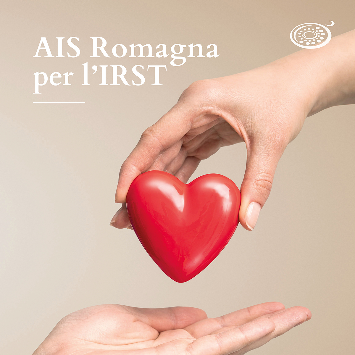 Mani che cedono un cuore: AIS Romagna per l'irst
